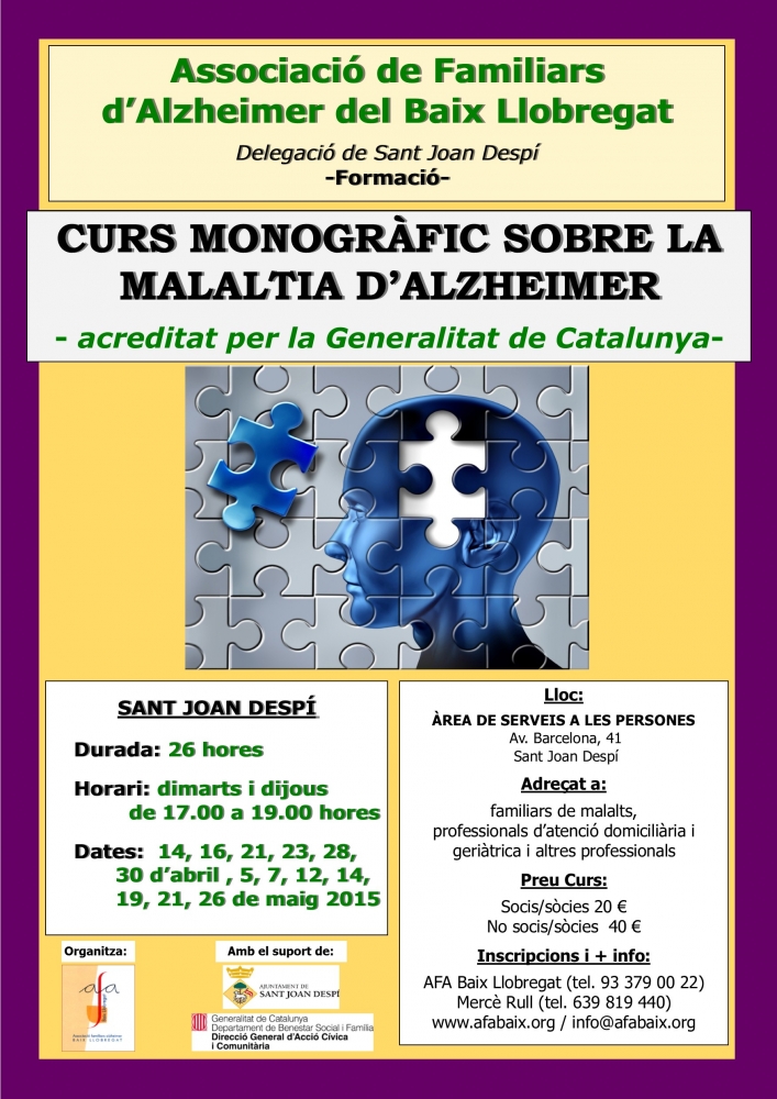 Poster del curs organitzat a Sant Joan Despí que ha començat aquest 14 d'abril.